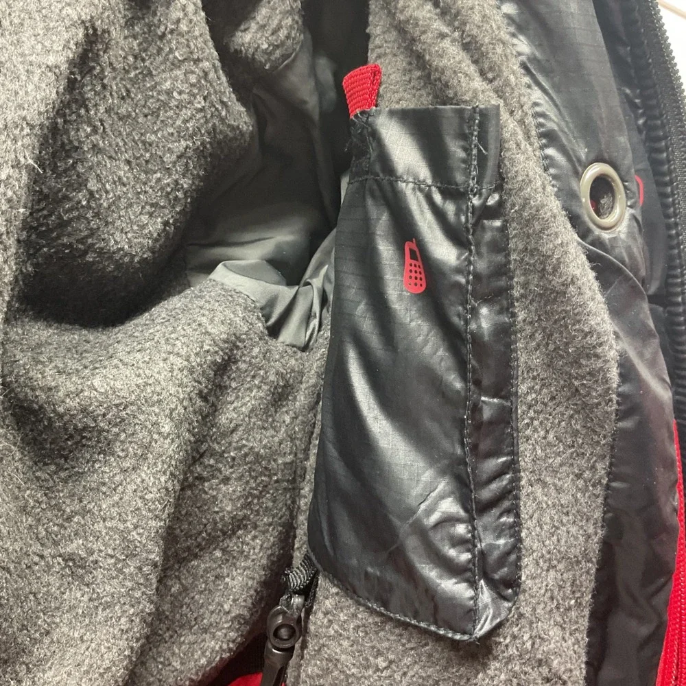 Gap Kids Boys Black Puffer Jacket Fleece Lined Hooded Winter Coat Size L 10